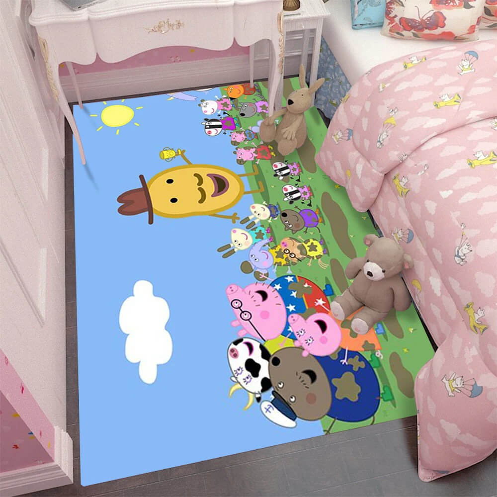Cartoon Peppa Pig rug for birthday gift idea