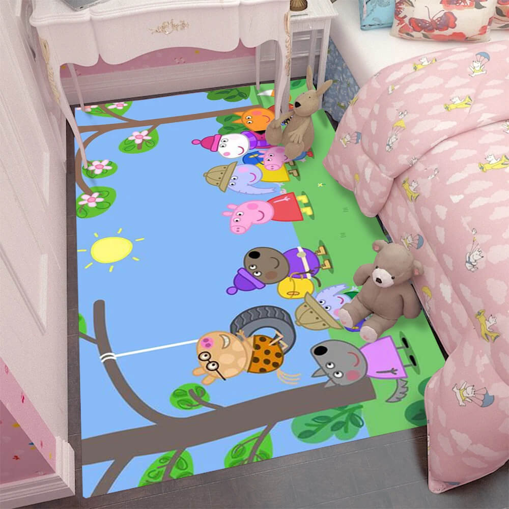 Kids’ favorite Peppa Pig cartoon character rug