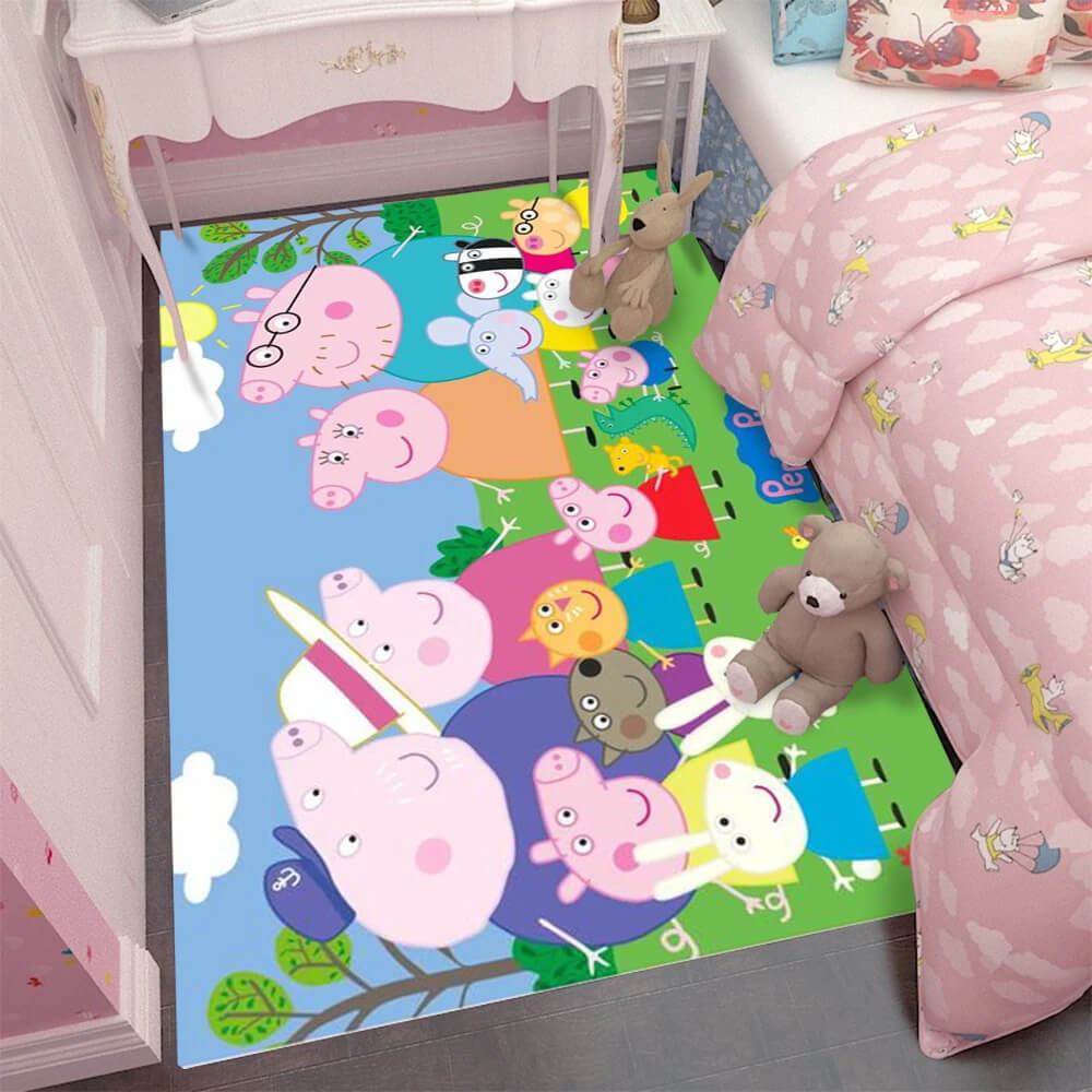 Soft Cartoon Peppa Pig carpet for kids’ home decor