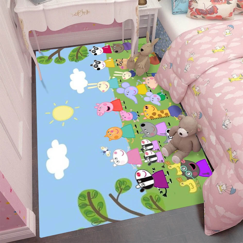 Non-slip Cartoon Peppa Pig rug for toddlers