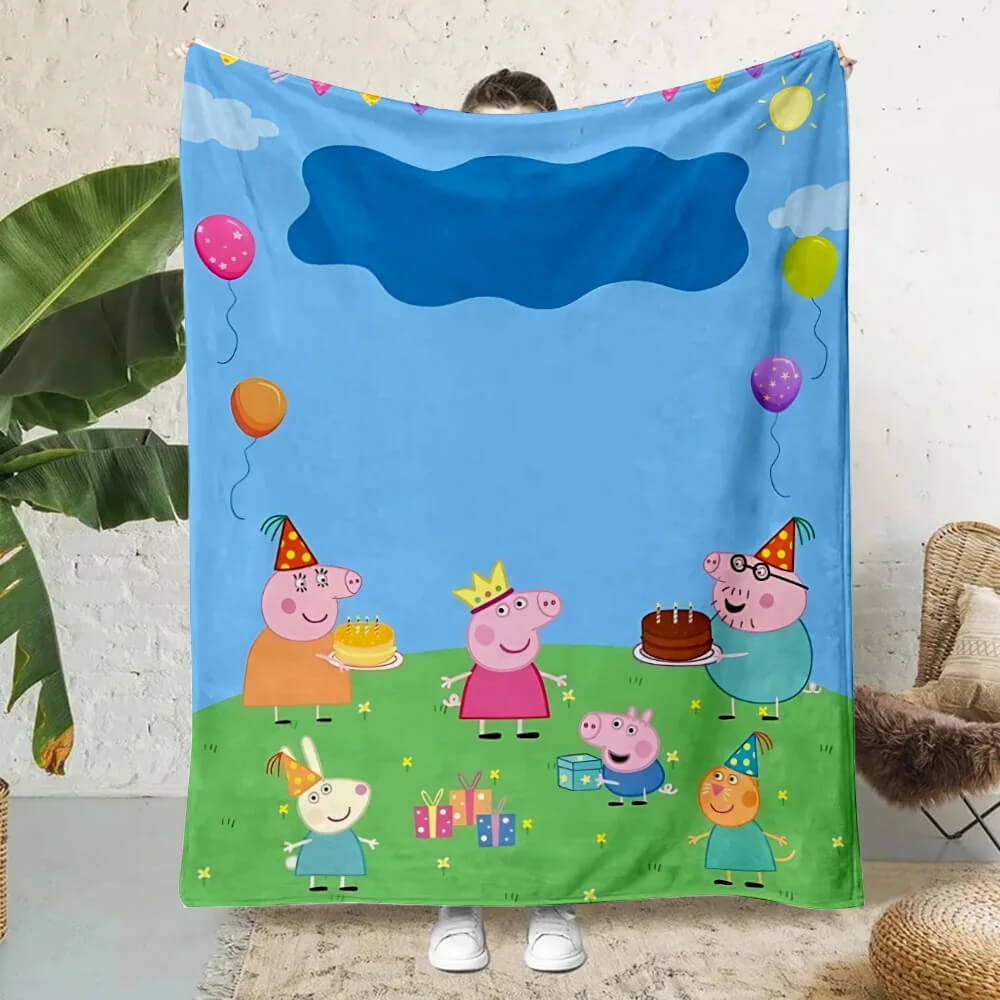 Kids cartoon character Peppa Pig blanket