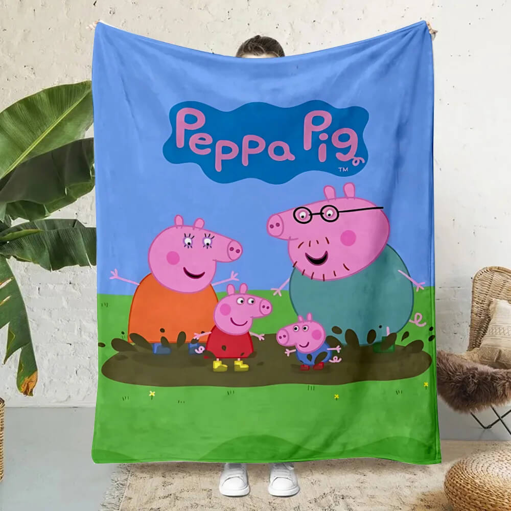 Peppa Pig themed blanket for cozy bedroom decor