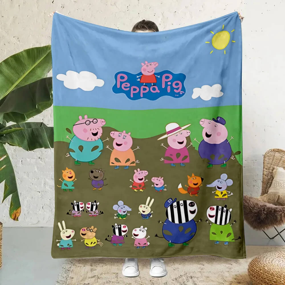 Peppa Pig plush throw blanket for children’s room