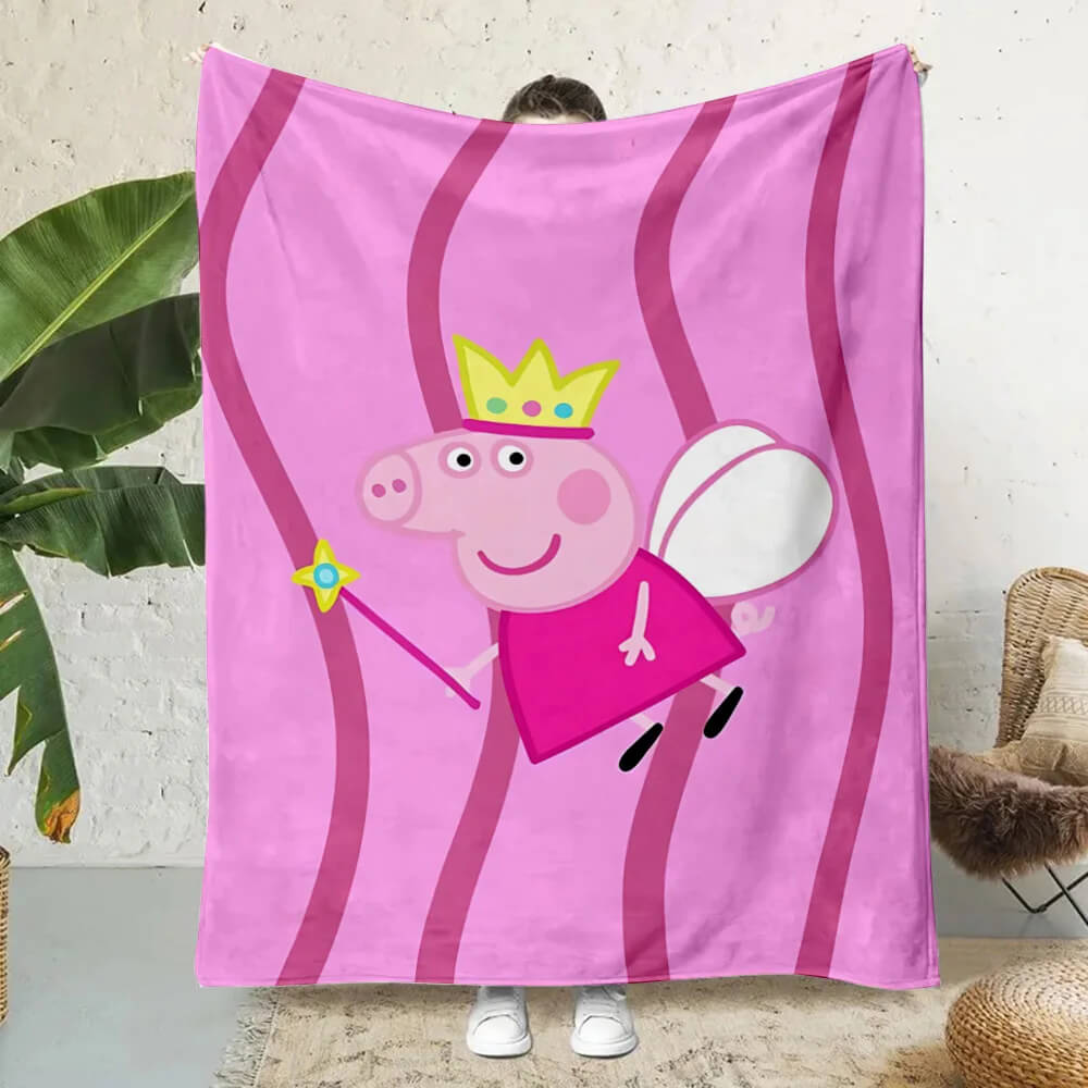 Cute Peppa Pig toddler blanket for sofa naps