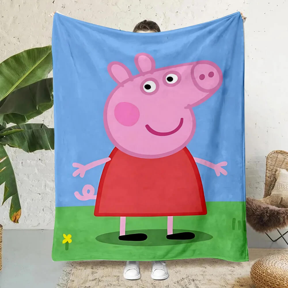 Peppa Pig throw blanket for nursery decor