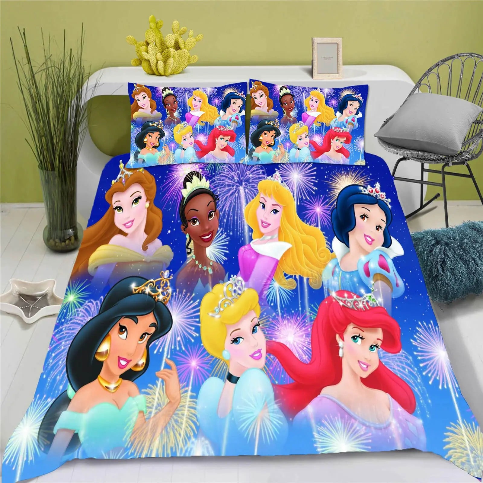 Cartoon Princesses Jasmine & Tiana
Girls 3D Duvet Cover