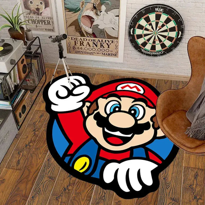 Kids Room Mario Bros Carpet with Cute Cartoon Design