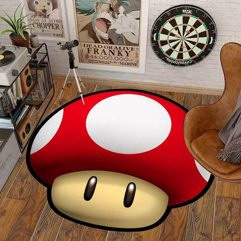 Irregular Shape Mario Rug for Cozy Bedroom Decoration