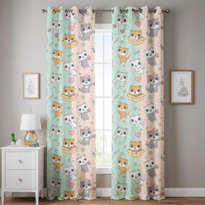 Cat Themed Curtains