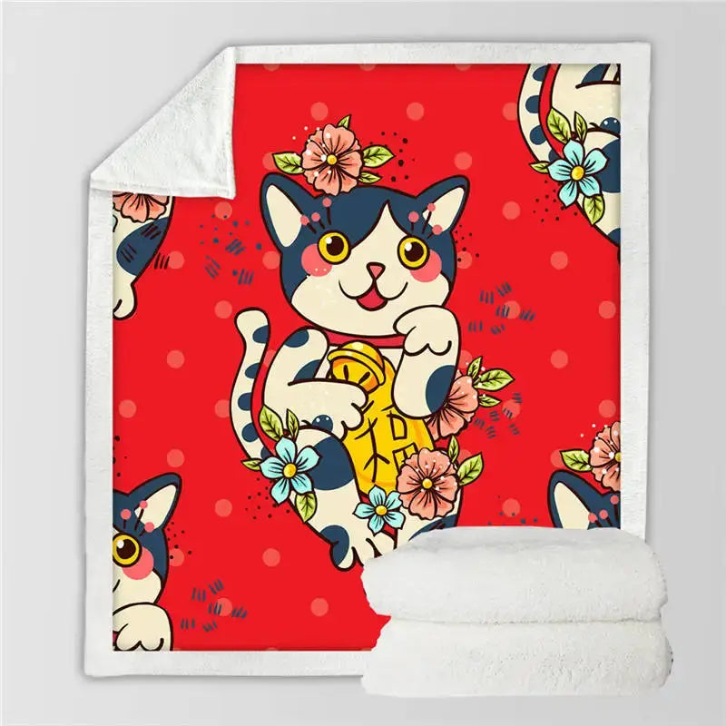 Cats Throw Blanket My Store