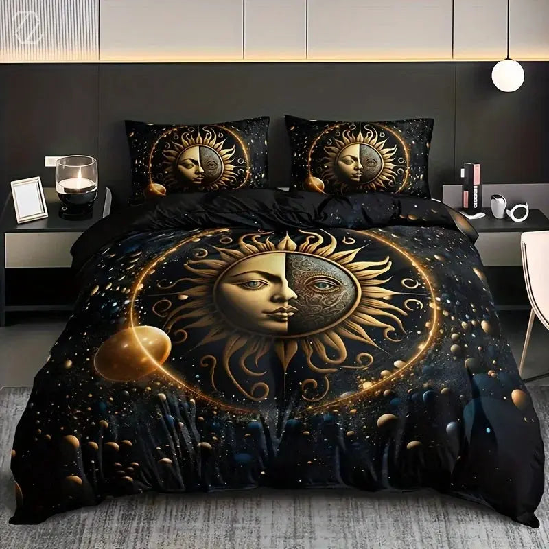 Celestial Sun Moon Stars Duvet Cover My Store