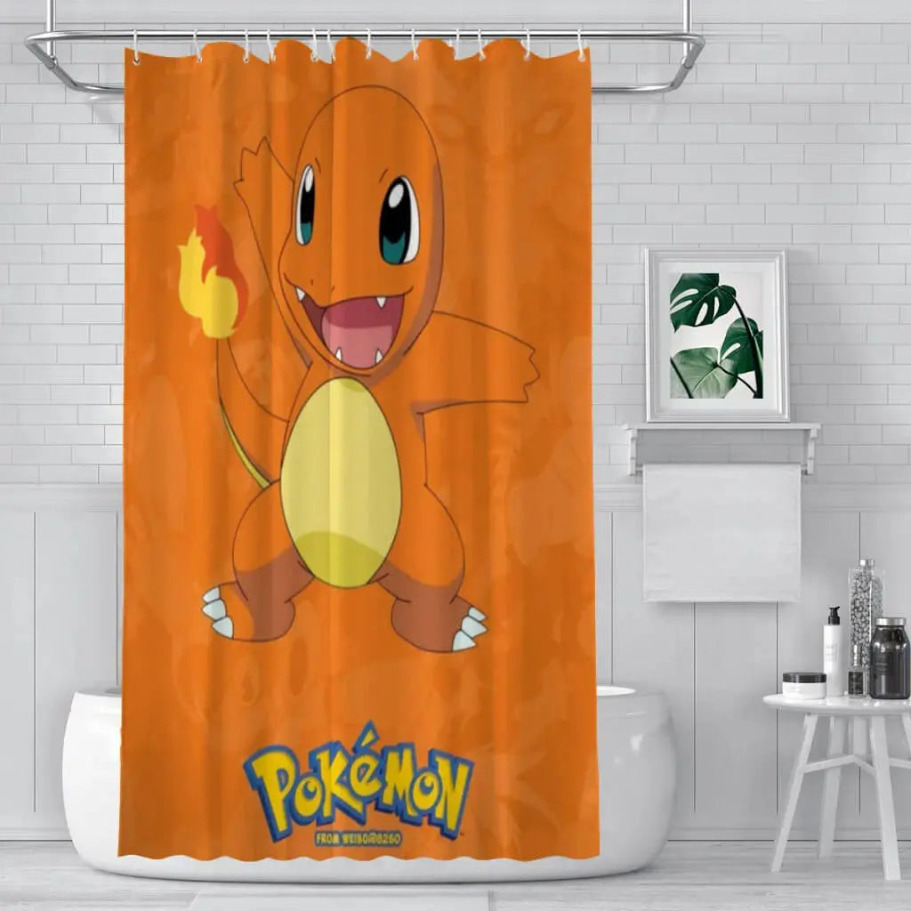 Charmander Pokemon Shower Curtain