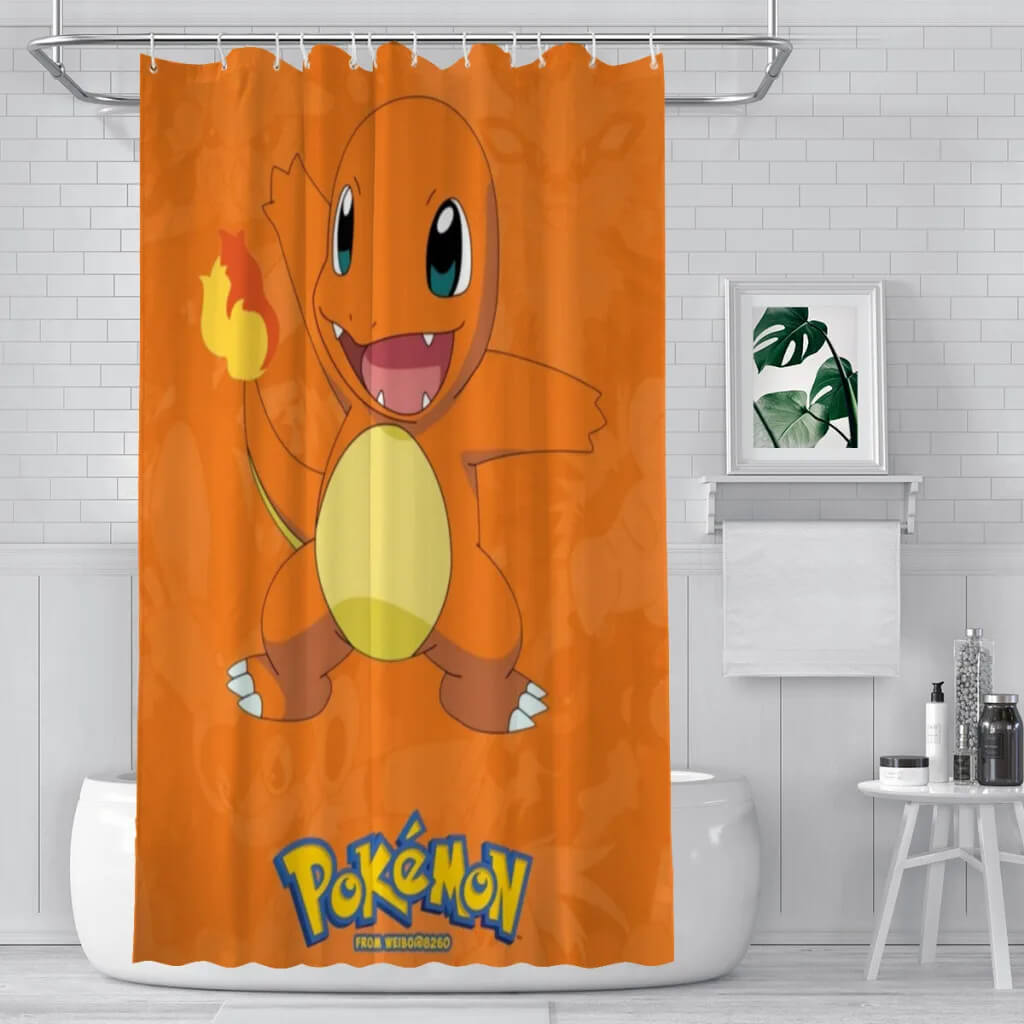 Charmander Pokemon Shower Curtain