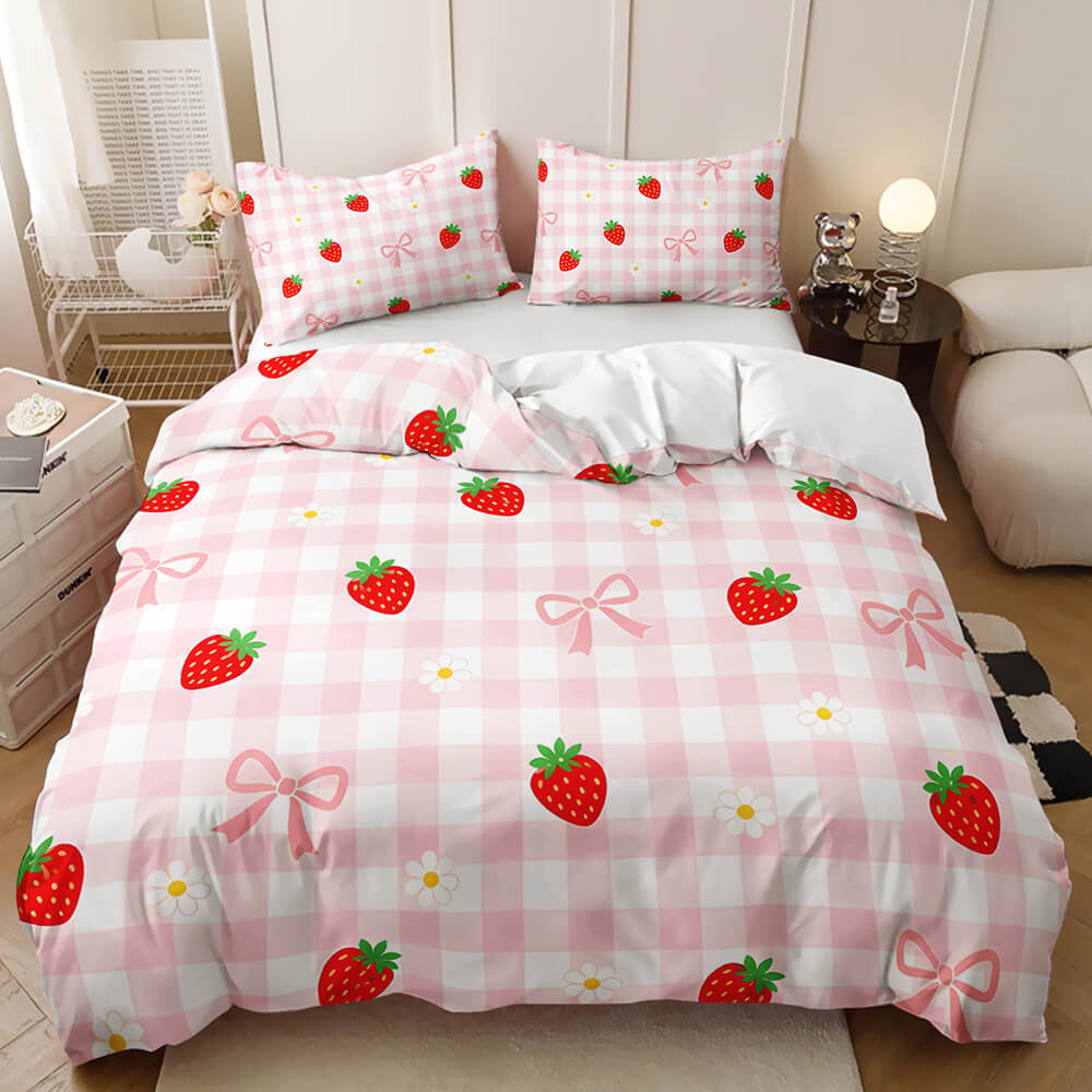 Cute Strawberry bedding for girls gift