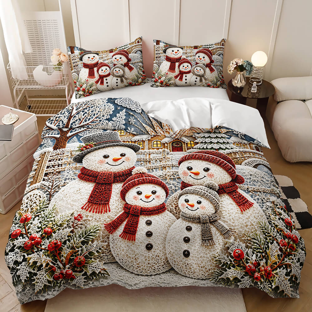 Festive Christmas bedding for holiday bedroom makeover
