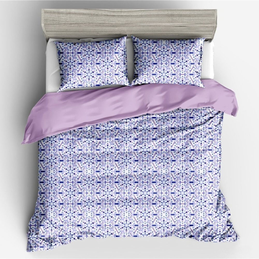 Festive Christmas bedroom decor with leaf doona cover