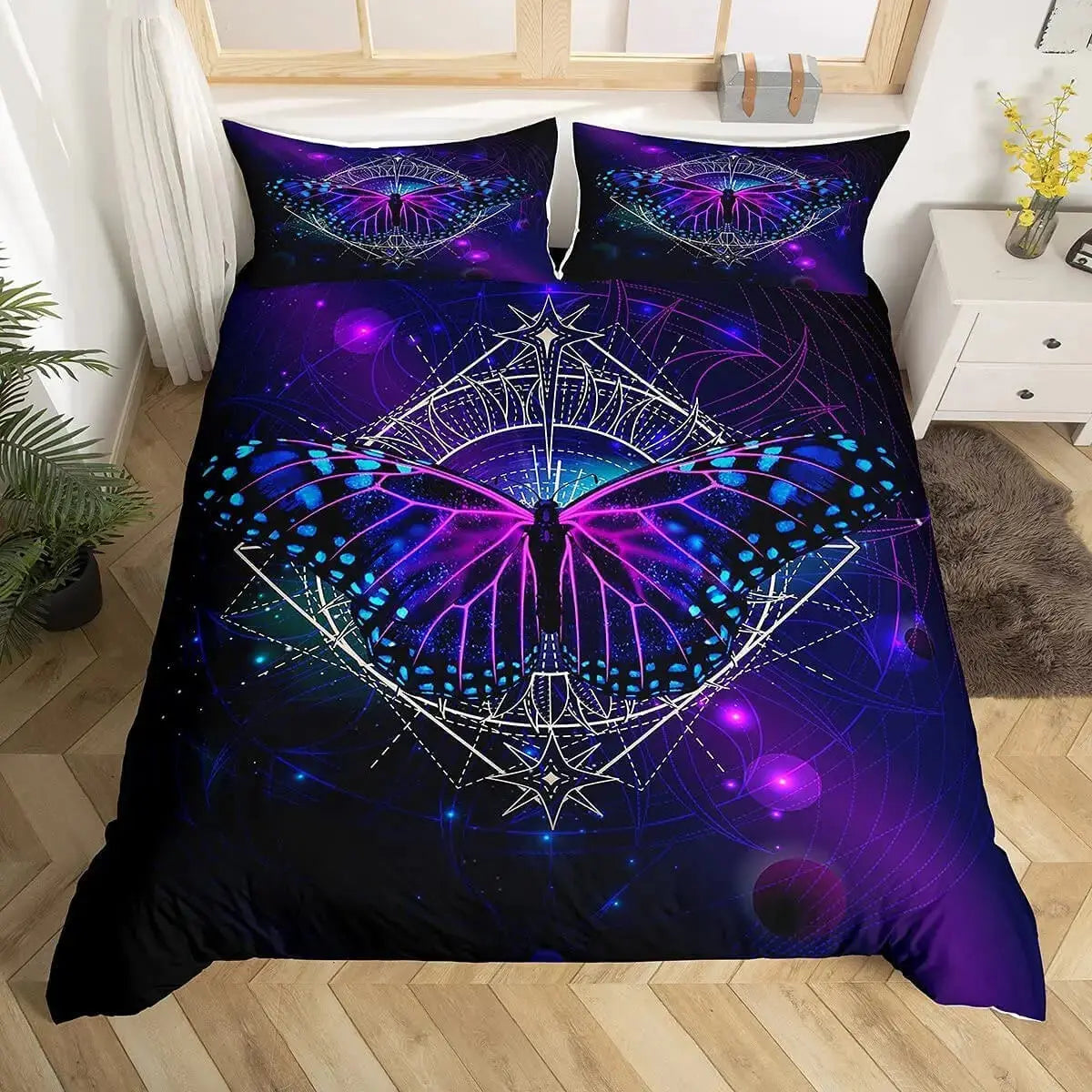 Colorful Butterfly Duvet Cover