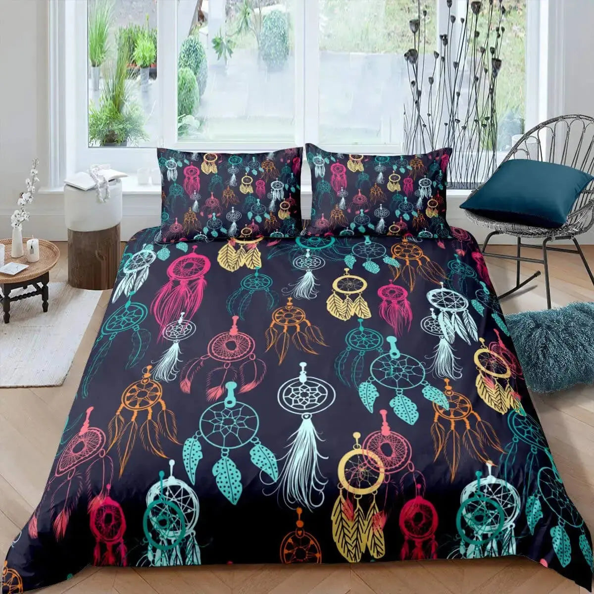 Colorful Dream Catcher Quilt Cover