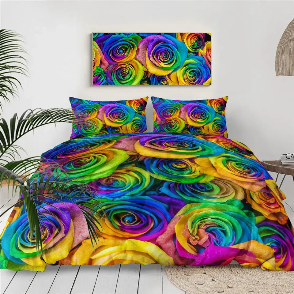Colorful Roses Duvet Cover My Store