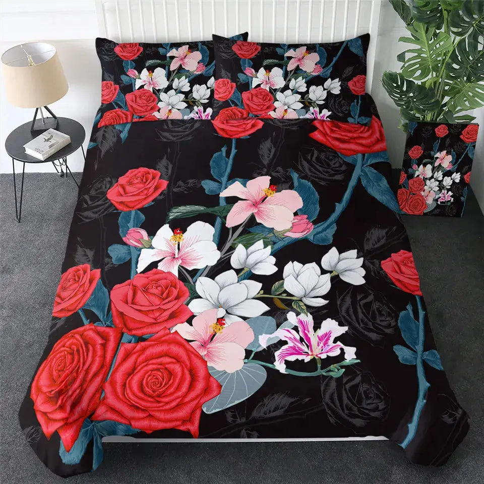 Colorful Roses Duvet Cover My Store