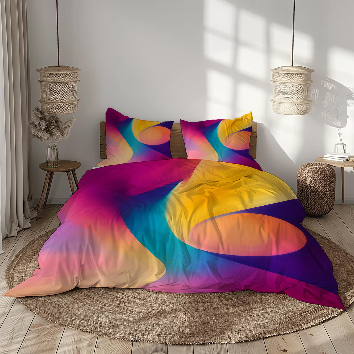 Modern abstract bedroom décor