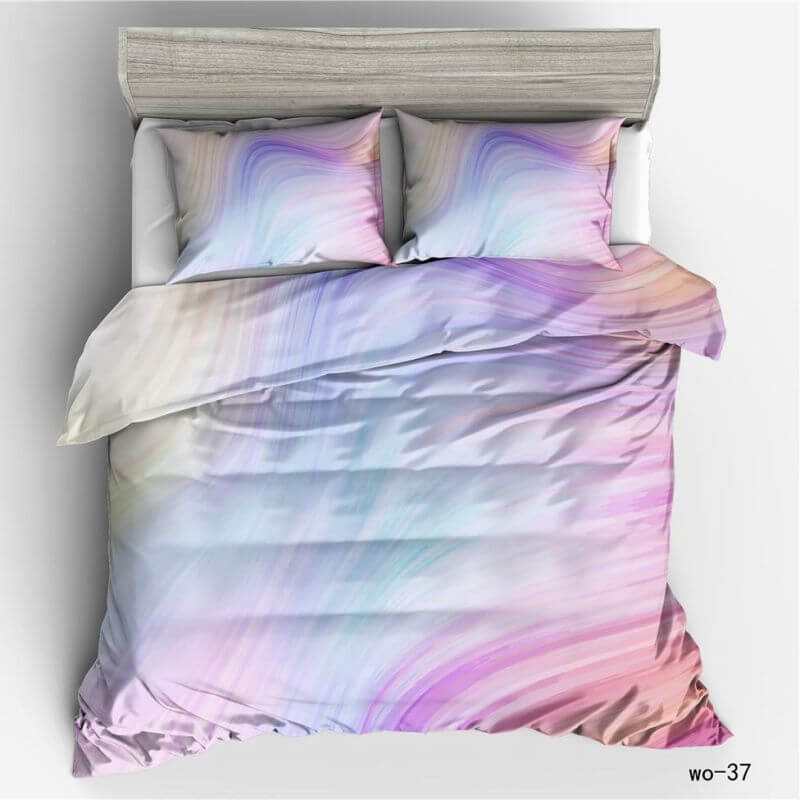 Modern abstract gradient duvet cover set