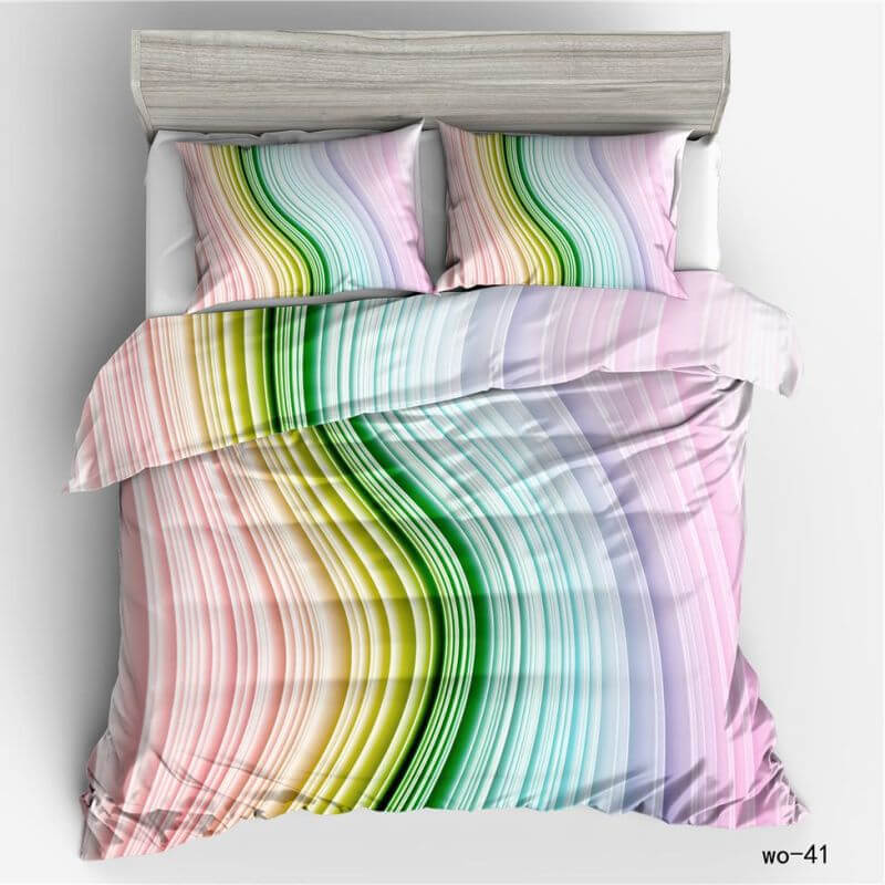 Colorful gradient bedding for bedroom