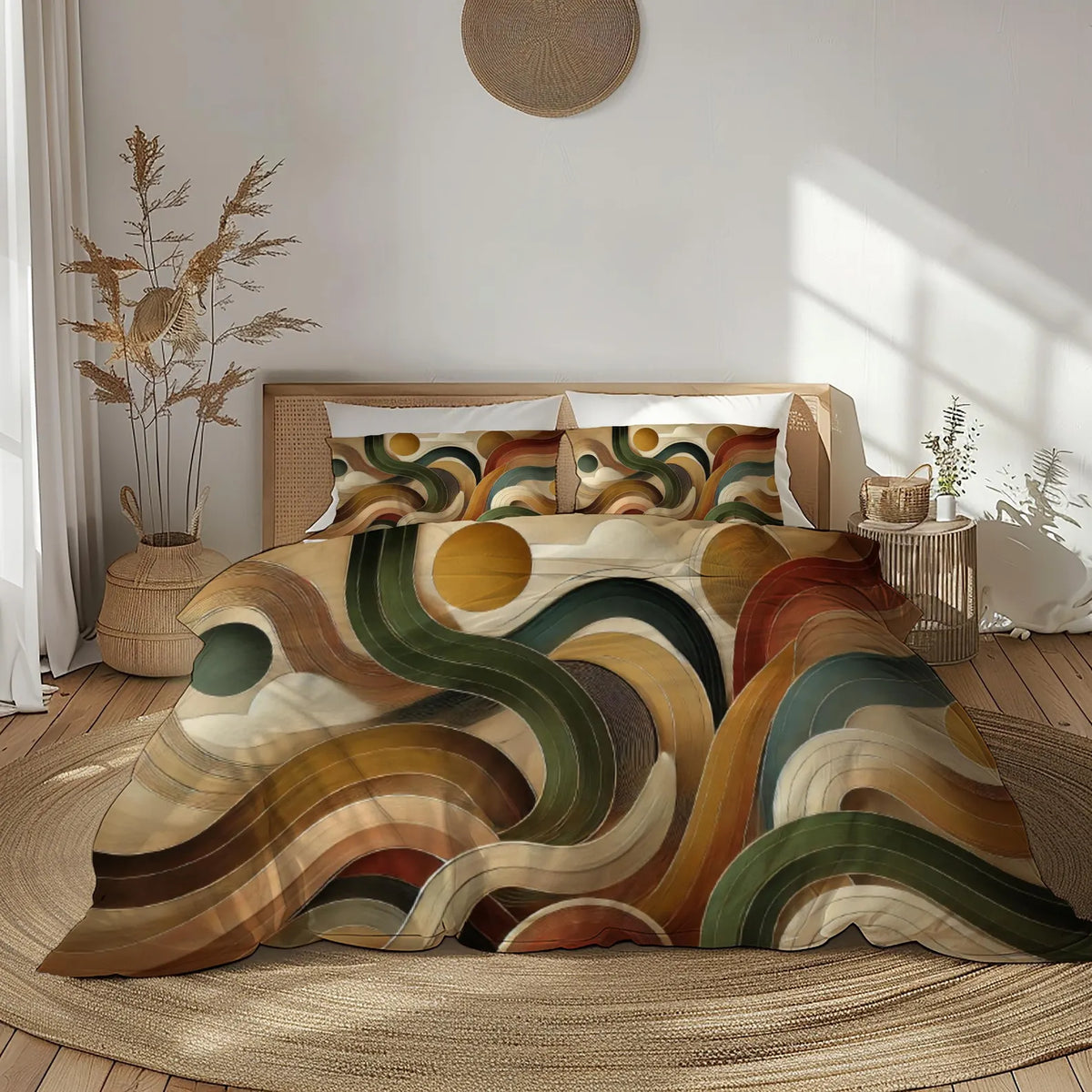 Colorful abstract gradient bedroom set