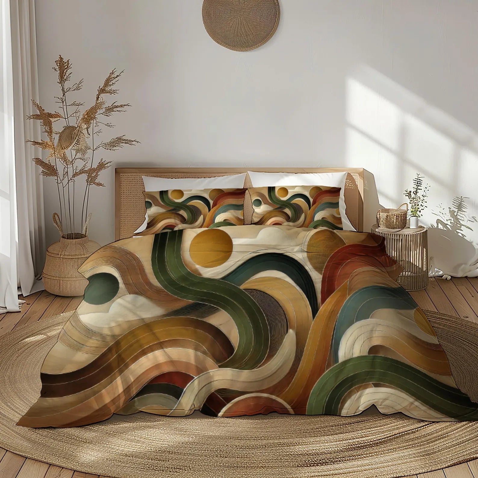Colorful abstract gradient bedroom set