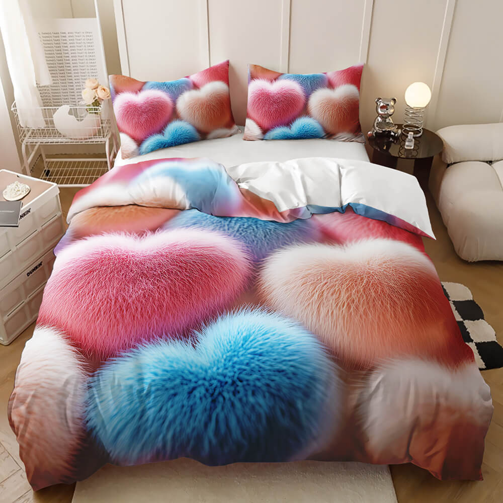 Heart themed duvet cover