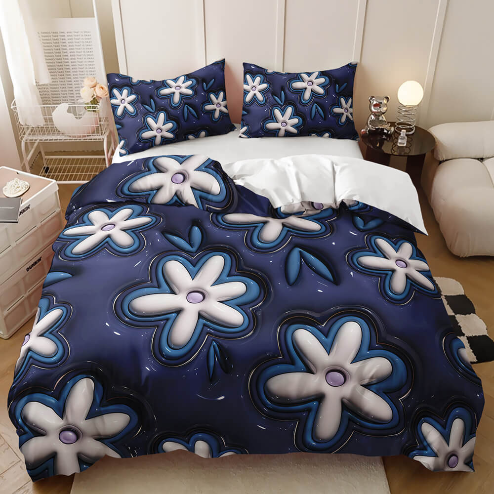 Embossed floral doona cover