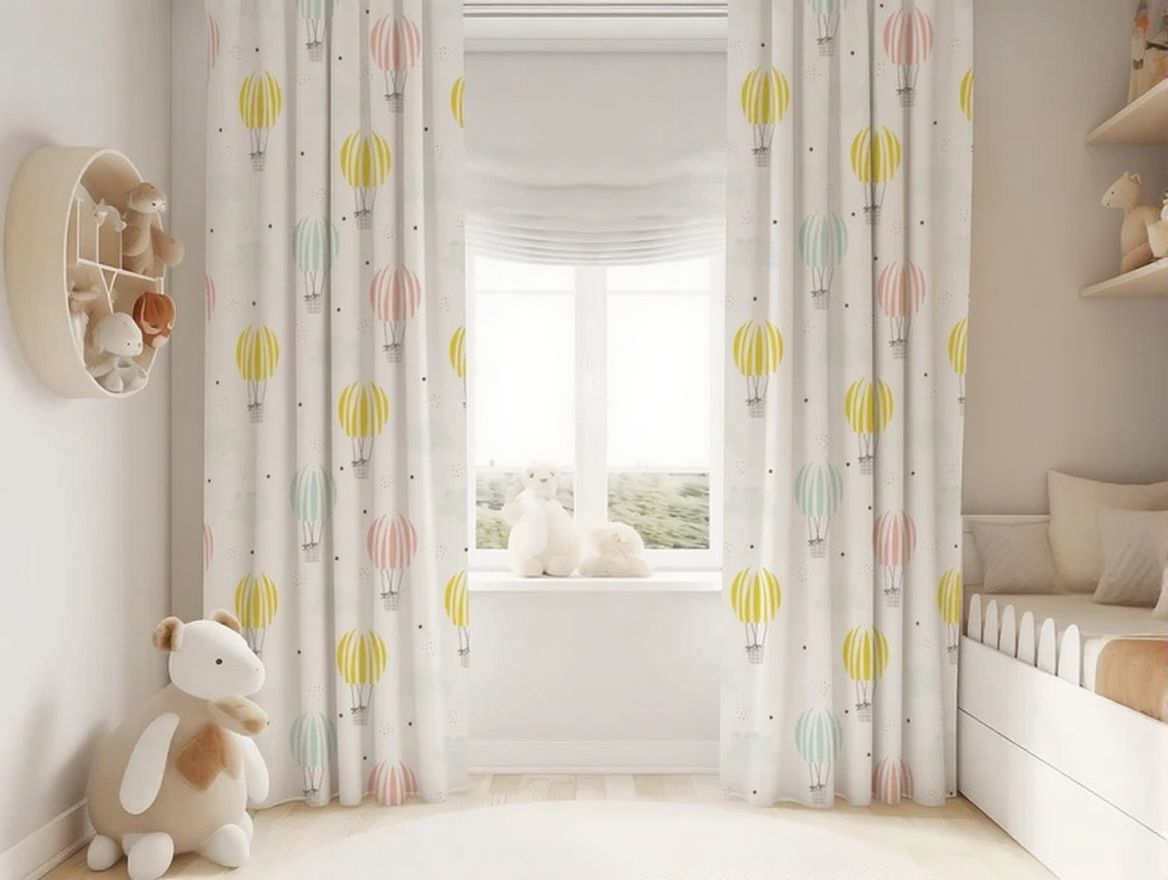 
Colorful Hot Air Balloons Baby Boy Room Curtain Nursery Curtains Window Curtains