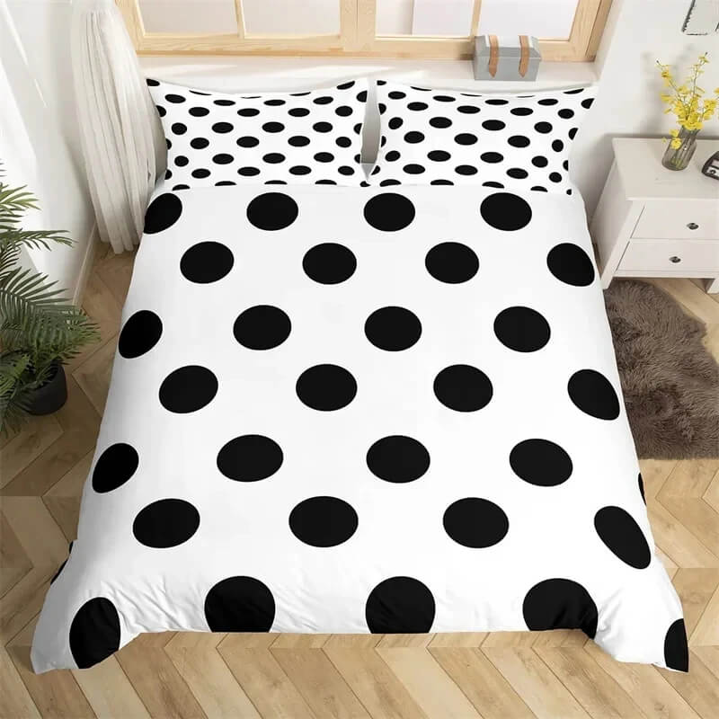 Polka dots bedding set cozy bedroom