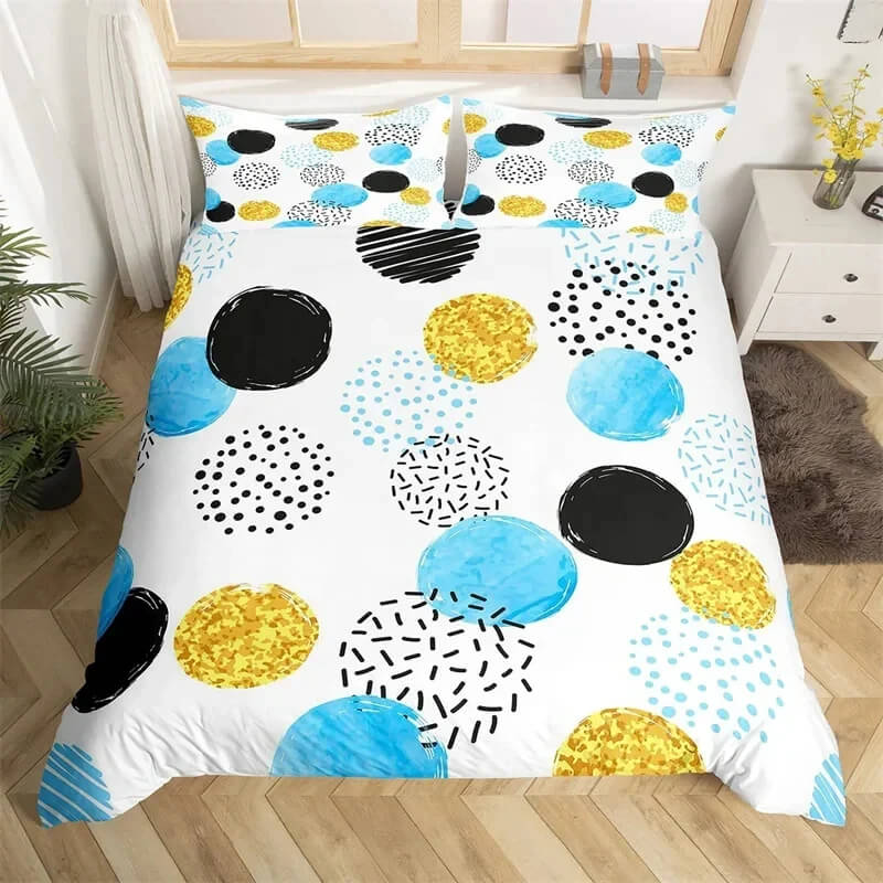 Polka dot bedding modern home decor