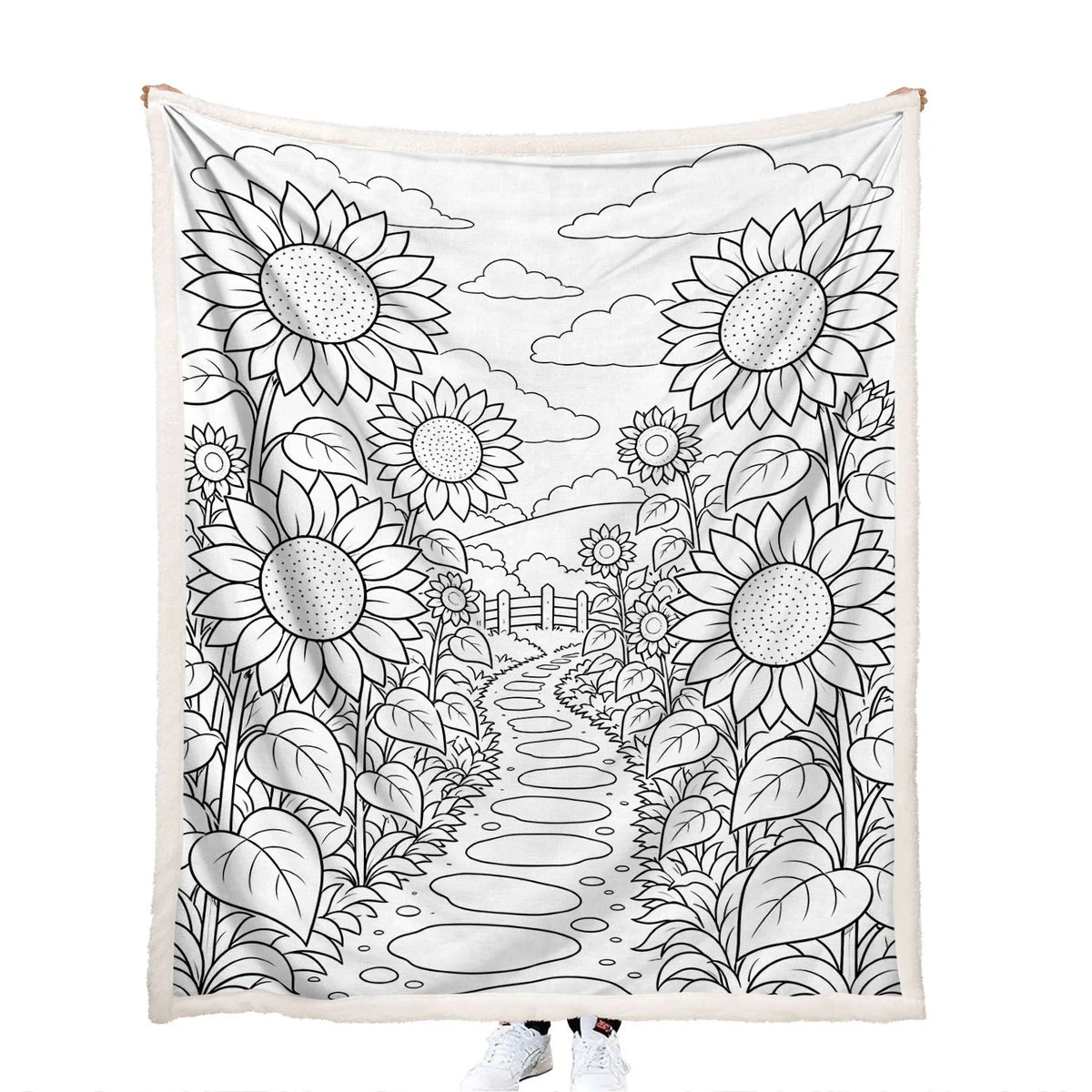 cozy coloring sunflower blanket for sofa and bed