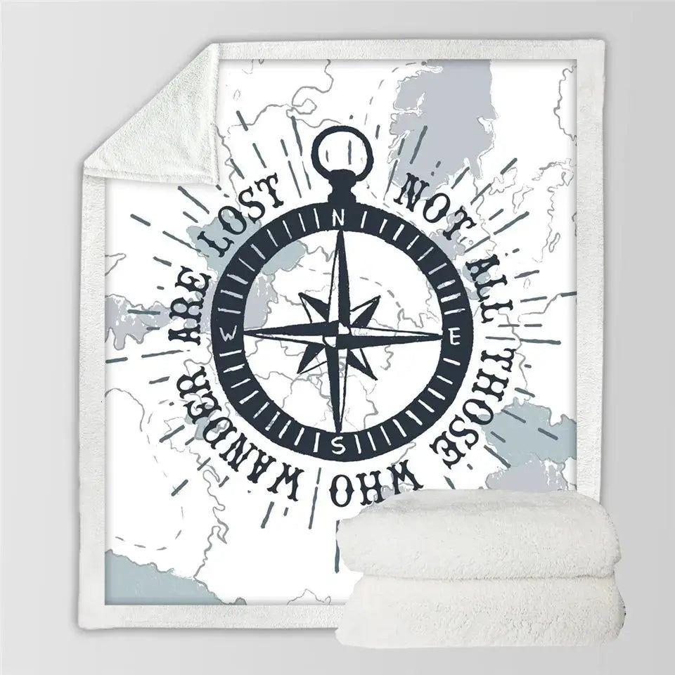 Compass Throw Blanket My Store