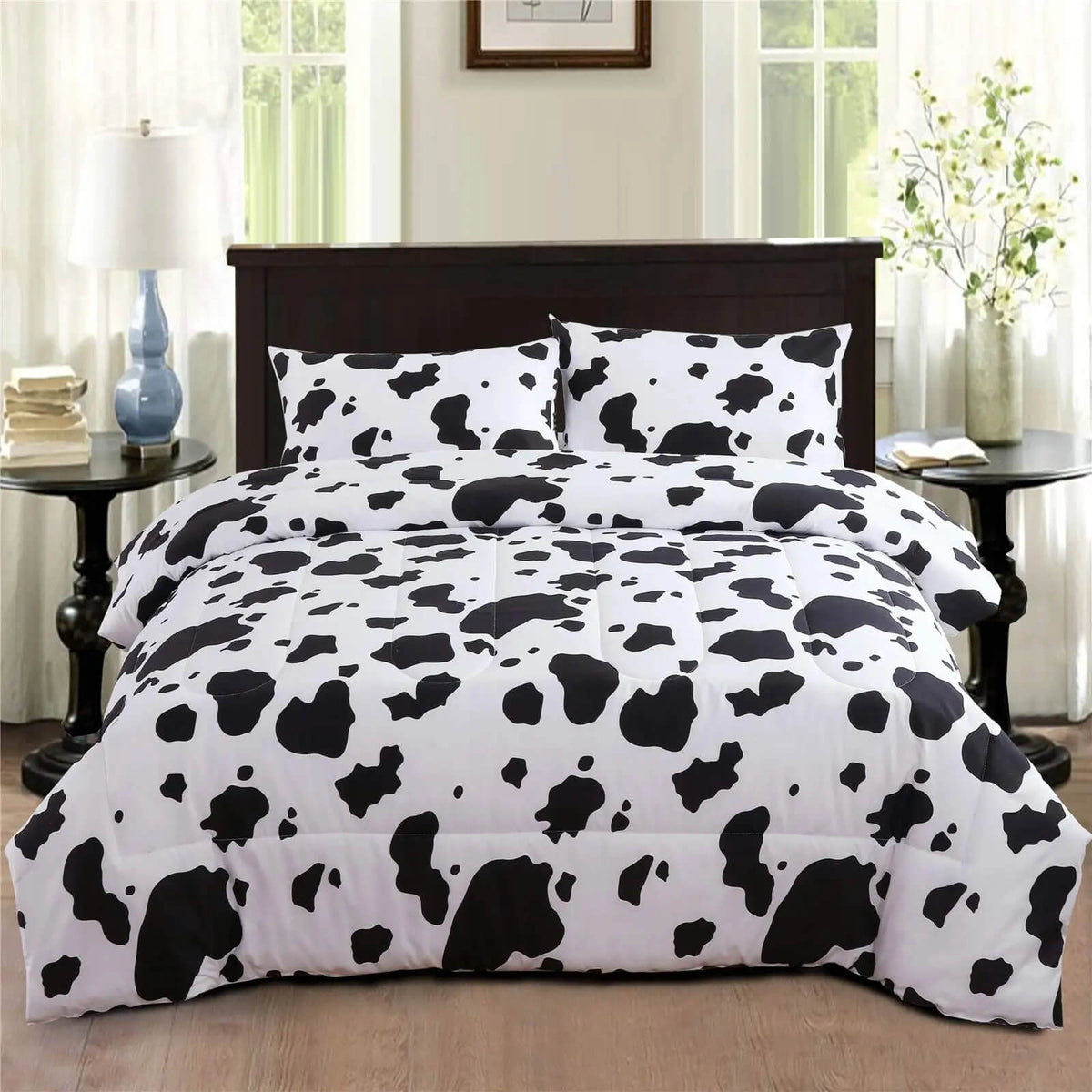 Cow print bedding set queen and king size