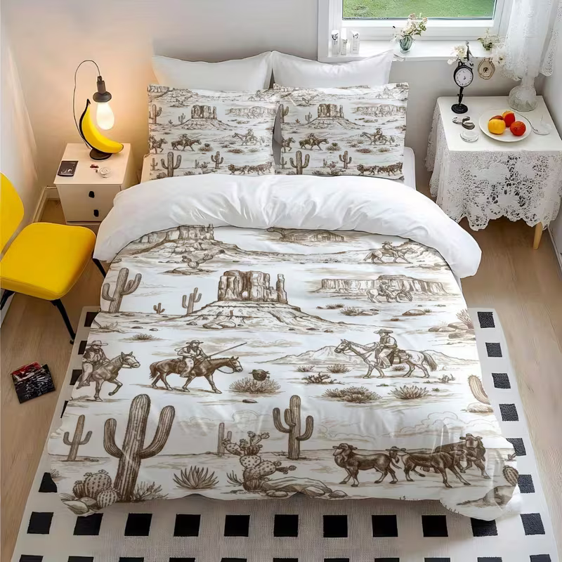 cowgirl duvet cover for girl bedroom decor