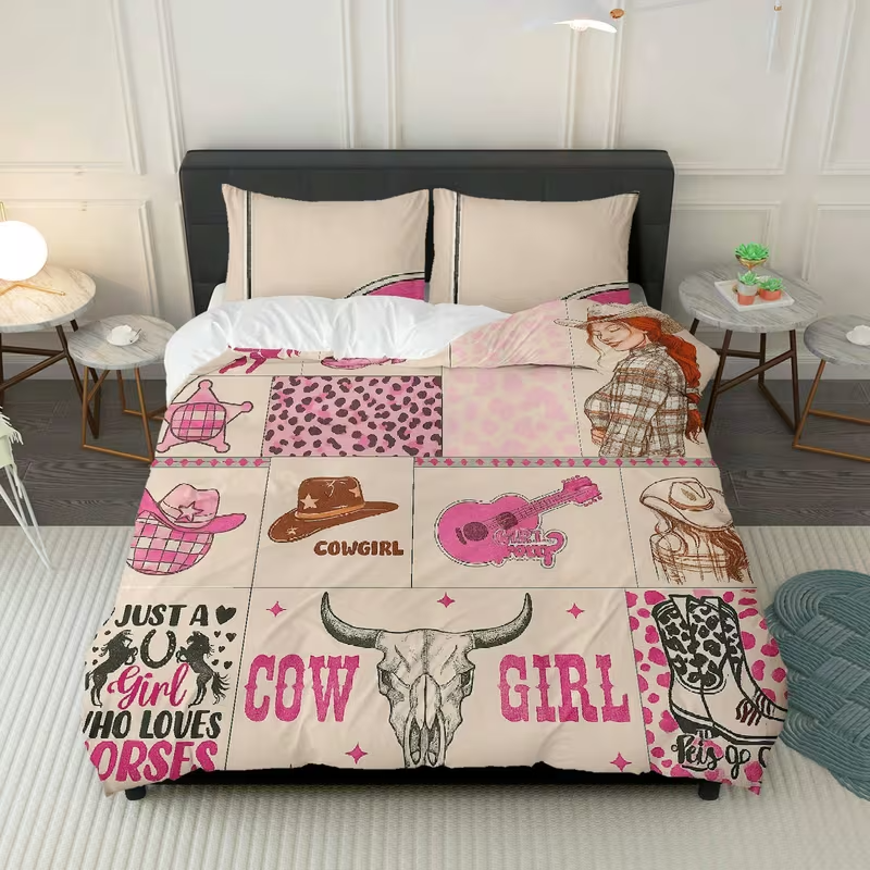western bedding vibrant print
