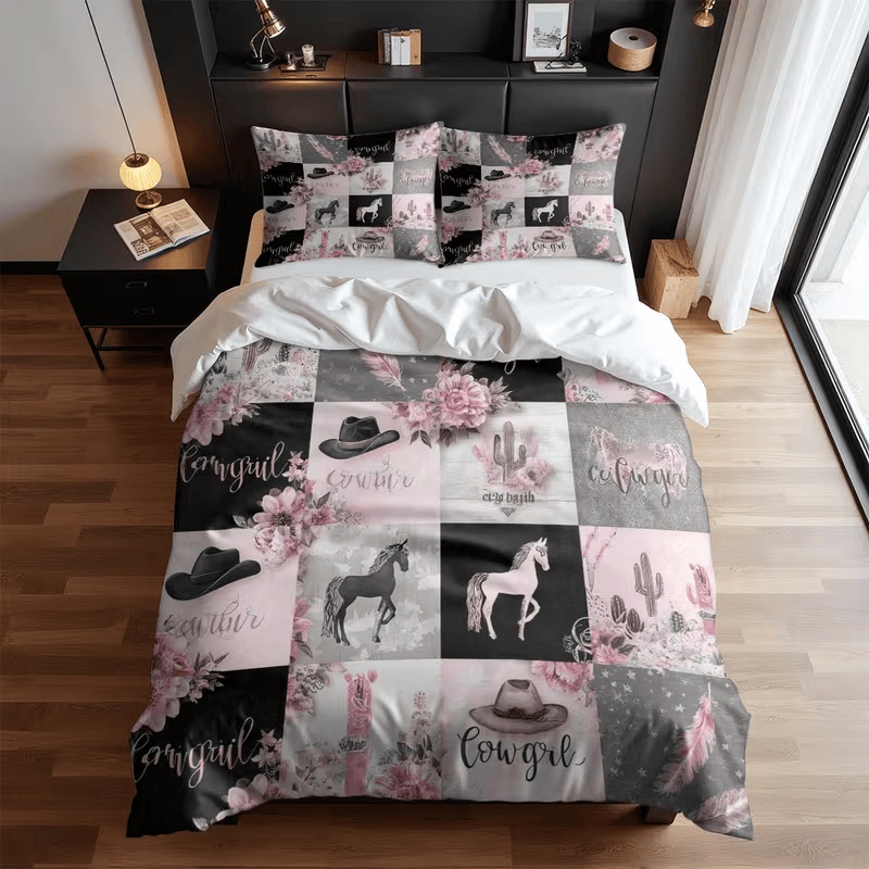 cowgirl HD print bedding