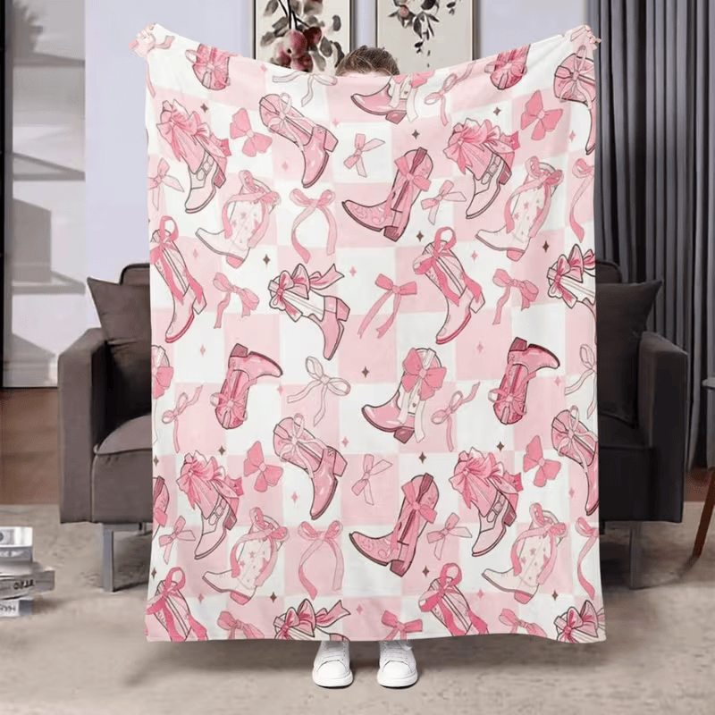 cowgirl throw blanket for sofa and bed