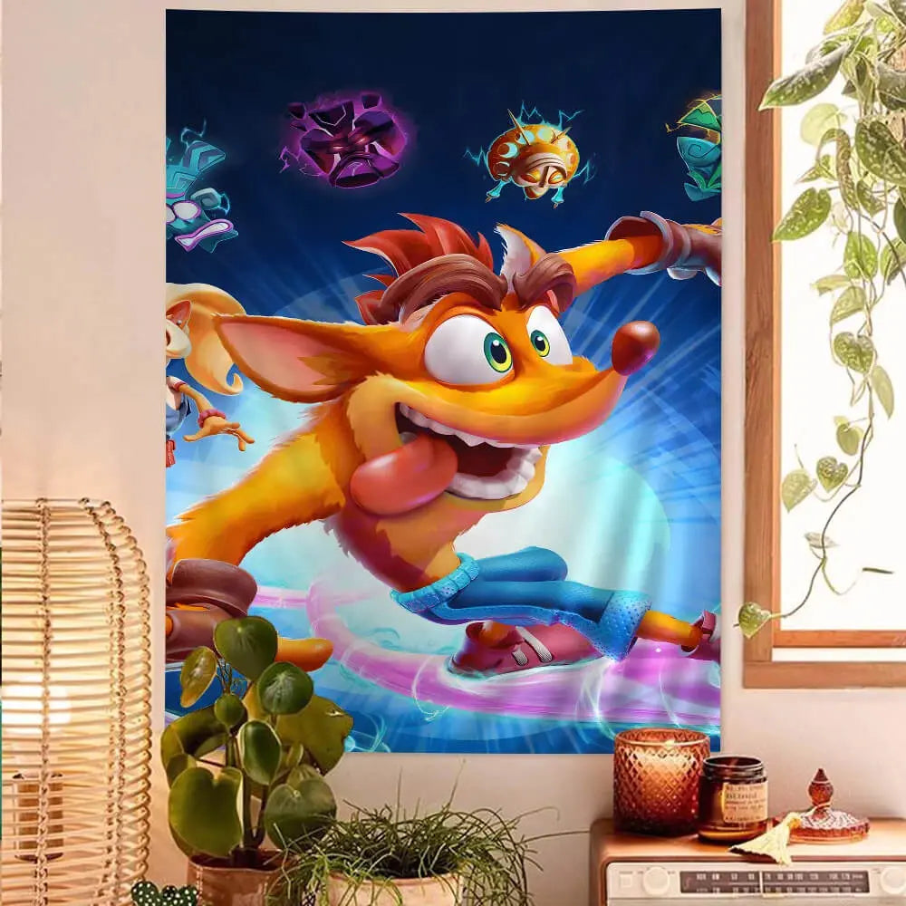 Crash Bandicoot Wall Tapestry