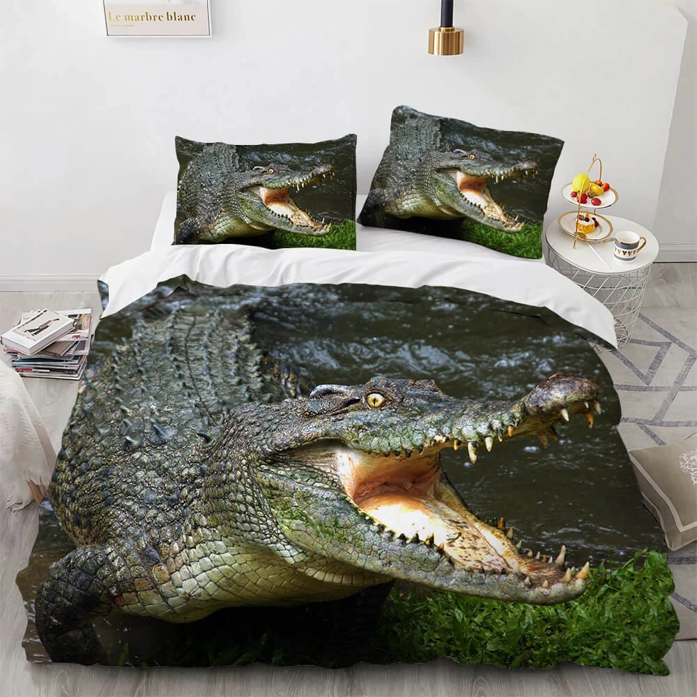 Crocodile bedding set for kids bedroom