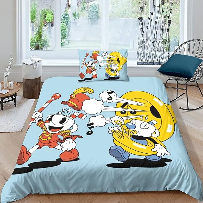 cuphead bedding aesthetic for kids room