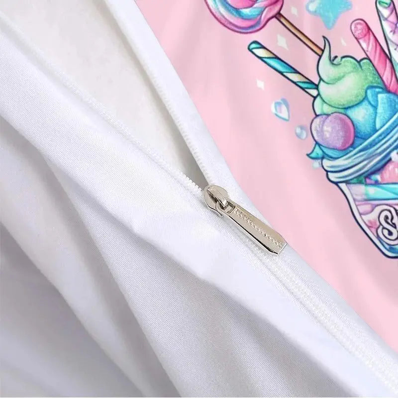 Personalized Stitch name bedding cover with fun cartoon print – soft comforter set for teens’ or cartoon-themed rooms