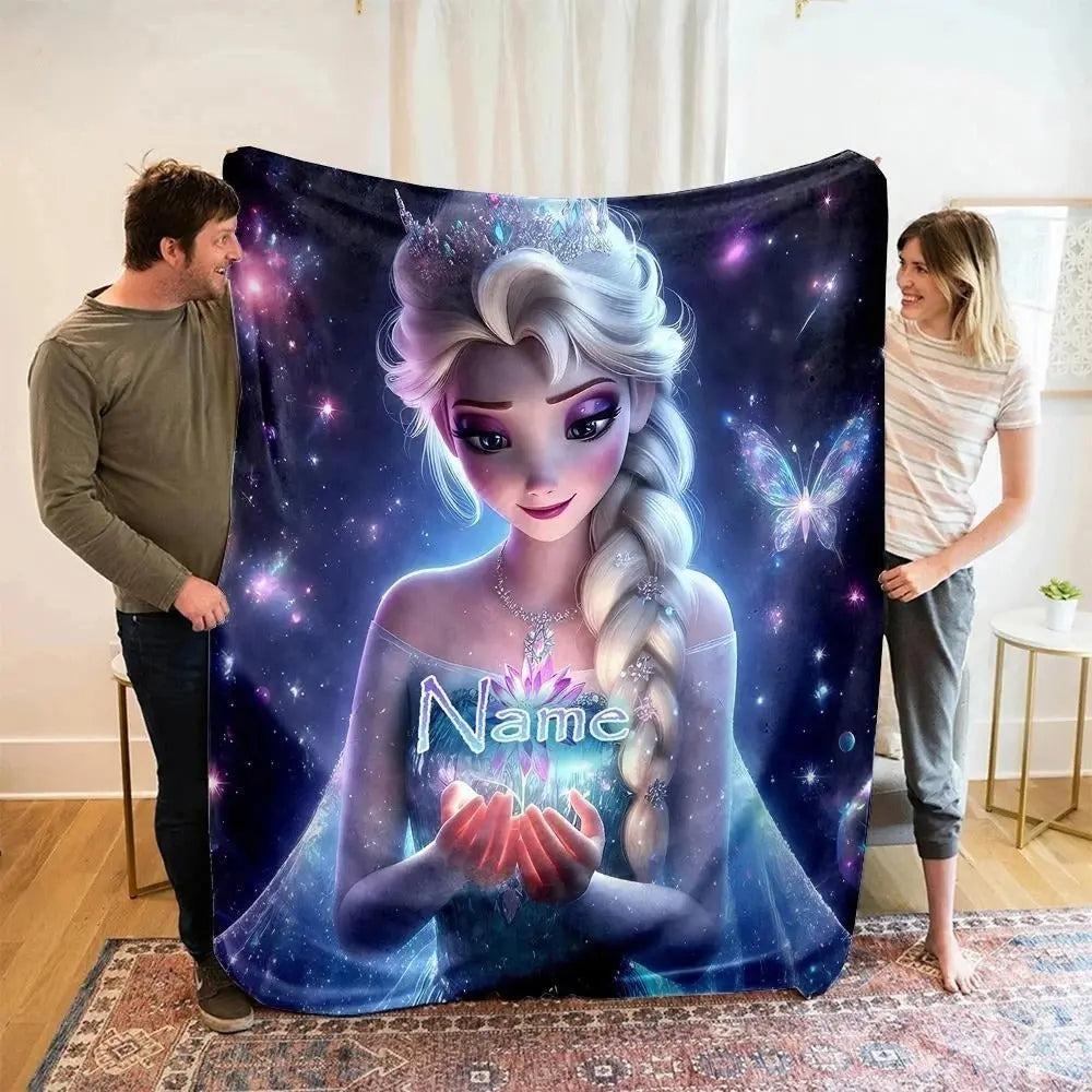 Disney Frozen toddler blanket personalized for sofa or bed