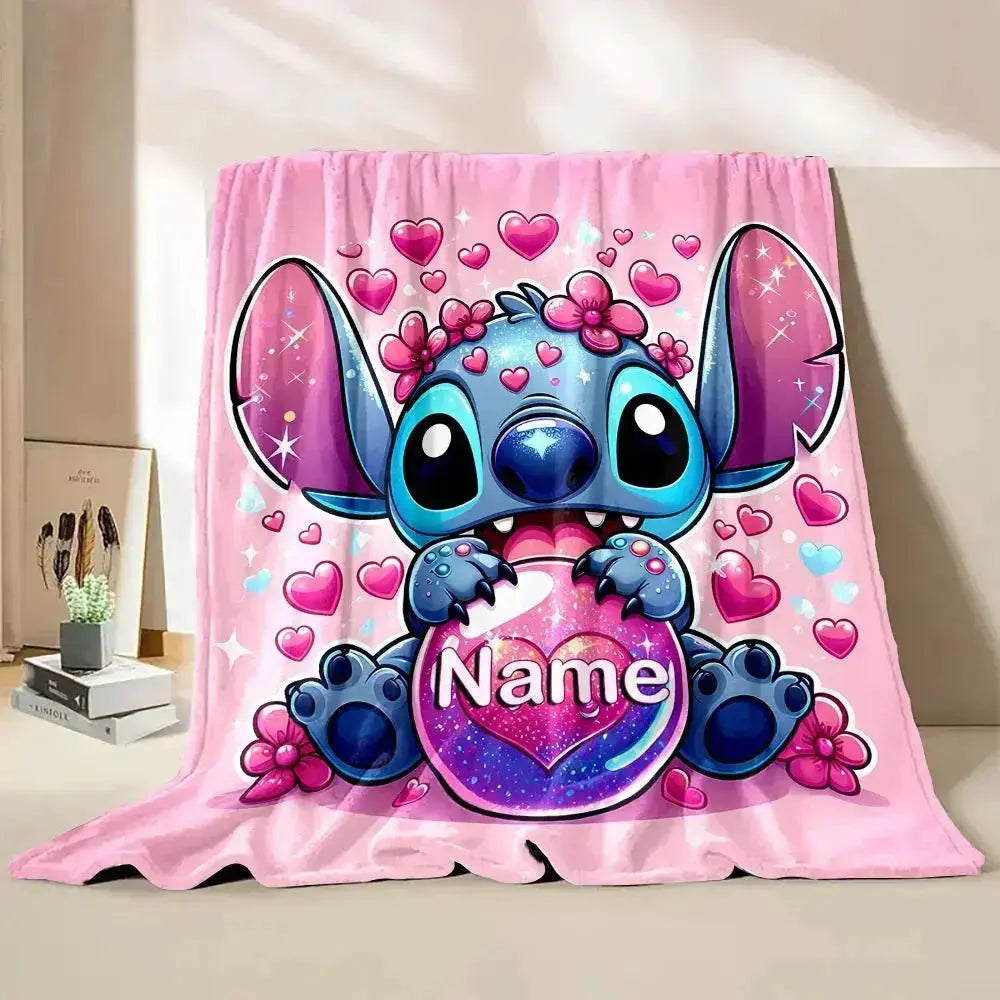 Custom kids blanket with personalized name or cartoon artwork – soft, cozy throw blanket for children’s bed, sofa, or birthday gifts
