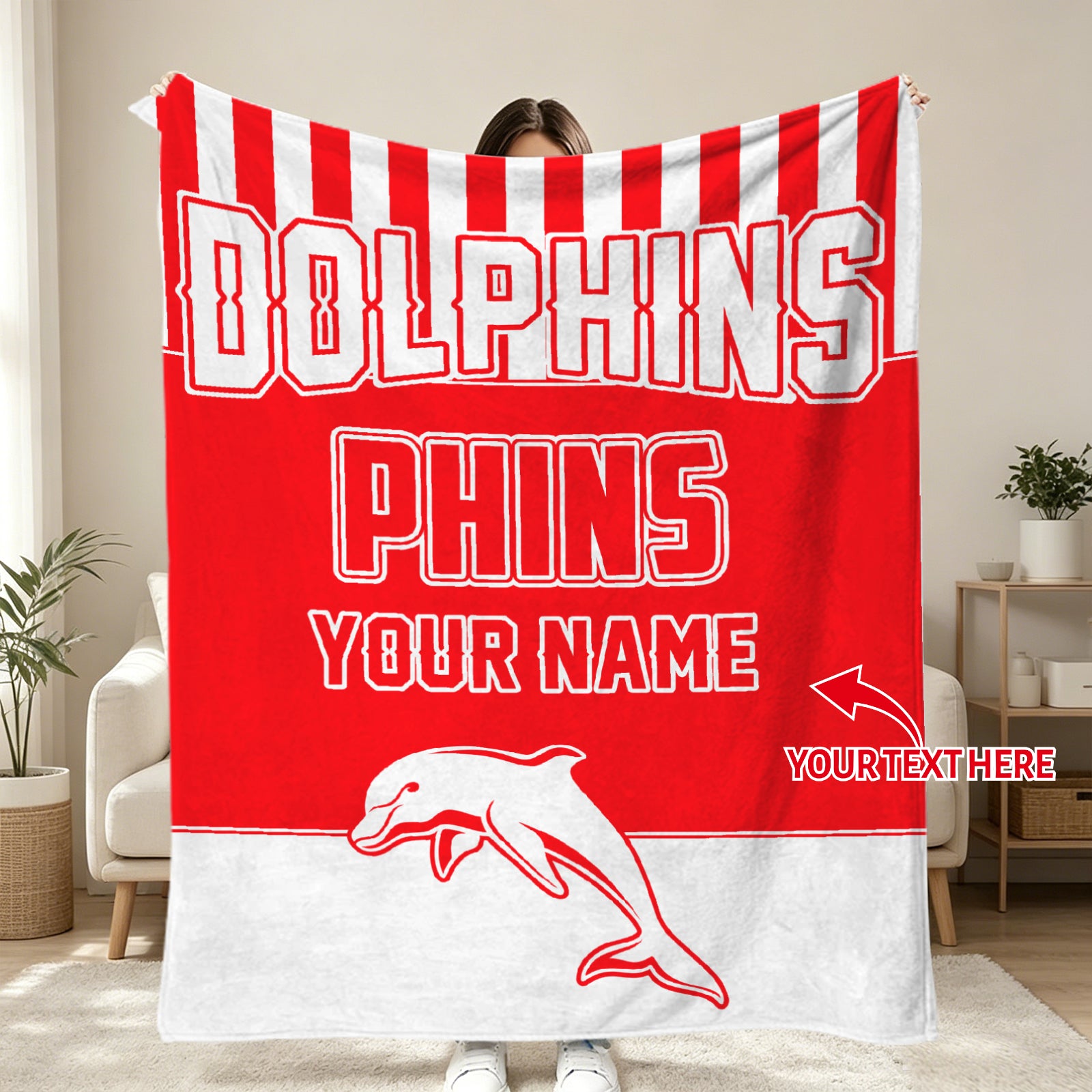 personalized sports blanket for rugby lovers