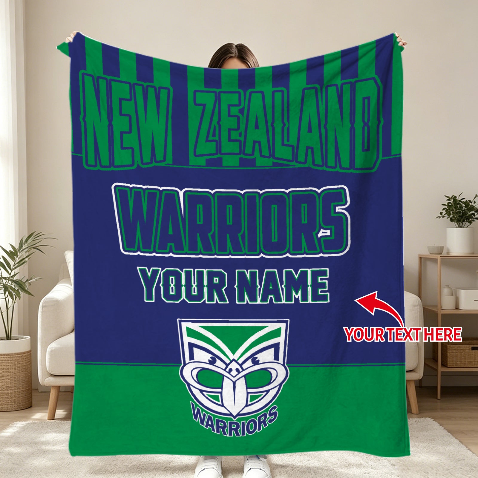 sports throw blanket rugby fan design