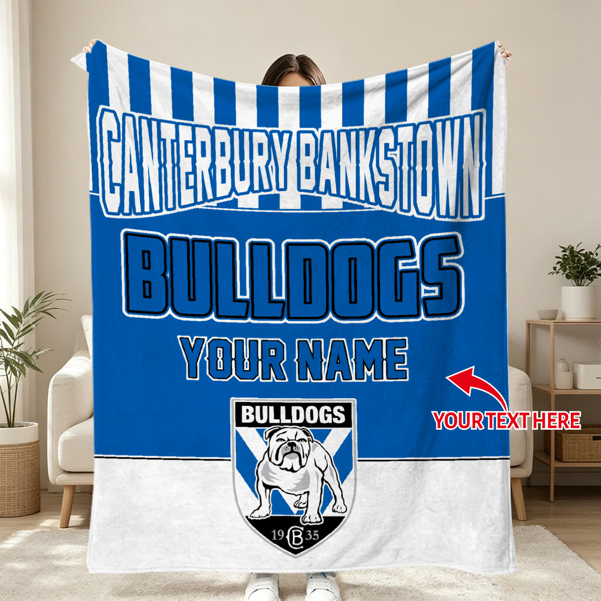 rugby throw blanket for game nights